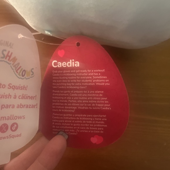 Squishmallows Jumbo 16"‎ Valentine Caedia the Cow Plush – Ice Cream Heart - Picture 10 of 10